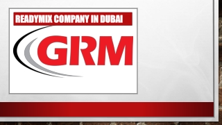 Readymix Company in Dubai
