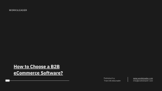 How to Choose a B2B eCommerce Software