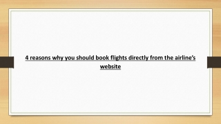 4 reasons why you should book flights directly from the airline’s website