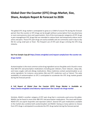 Global Over the Counter (OTC) Drugs Market