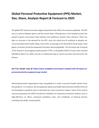 Global Personal Protective Equipment (PPE) Market