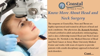 Head and Neck Surgery - Coastal ENT