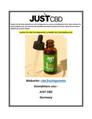 Suchen Sie Cbd Fruchtgummis zu kaufen bei justcbdstore.de