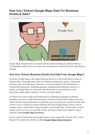 1How Can I Extract Google Maps For Business Emails And Data
