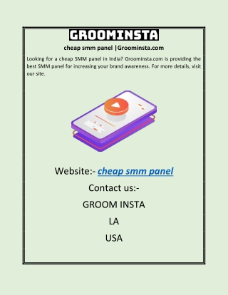 cheap smm panel |Groominsta.com