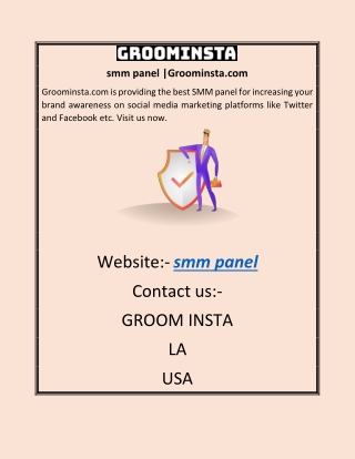 smm panel |Groominsta.com