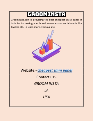 cheapest smm panel |Groominsta.com