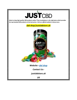 cbd shopJustcbdstore.uk