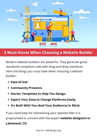 5 Must-Haves When Choosing a Website Builder