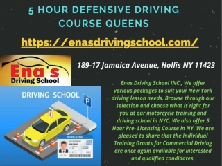 5 Hour Defensive Driving Course Queens