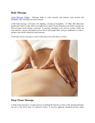 Get Asian Massage Vallejo