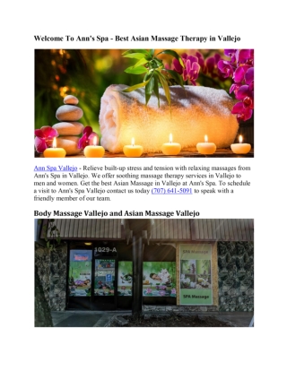 Cheap Adult Massage Vallejo