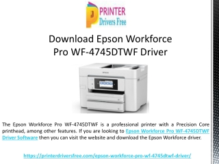 Download Epson Workforce Pro WF-4745DTWF Driver