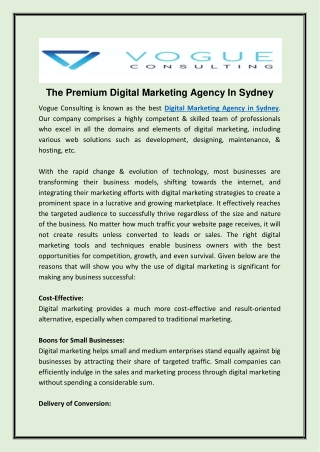 Digital Marketing Agency Sydney
