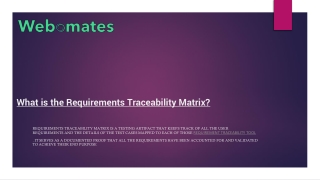 Requirement traceability matrix in agile