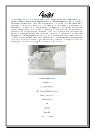 Bath Towel | Cantexdistribution.com