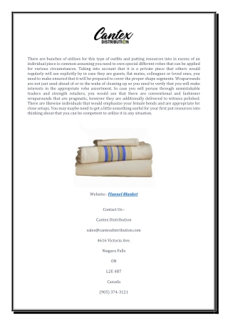 Flannel Blanket | Cantexdistribution.com