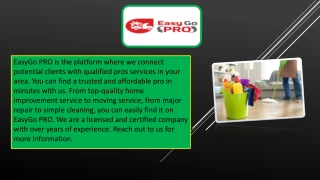 Tips And Tricks To Find The Best Cleaning Services | EasyGo PRO