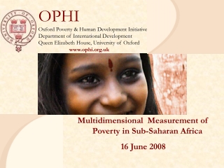 Multidimensional Measurement of Poverty in Sub-Saharan Africa 16 June 2008