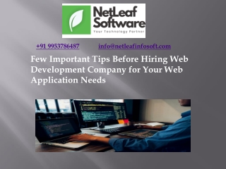 Presentation Netleaf software