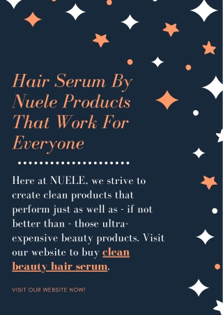 Hair Serum By Nuele Products That Work For Everyone