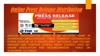Online Press Release Distribution
