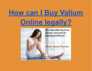 How can I Buy Valium Online legally_