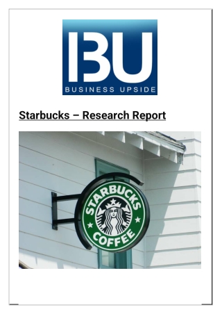 Starbucks  Research Report