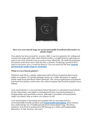 PDF - How are corn starch bags an environmentally beneficial alternative to plastic bags-converted