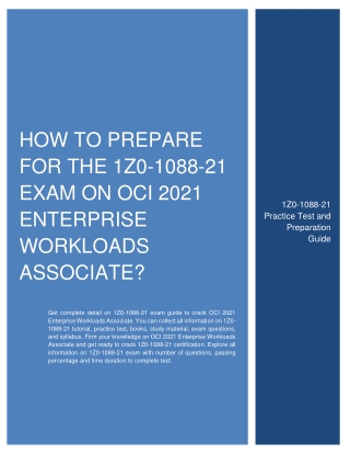 How to Prepare for the 1Z0-1088-21 OCI 2021 Enterprise Workloads Associate Exam?