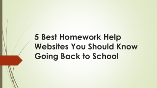 5 Best Homework Help Websites You Should Know Going Back to School