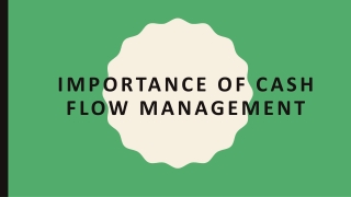 Importance Of Cash Flow Management