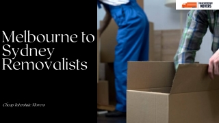Movers Melbourne to Sydney | Cheap Interstate Movers