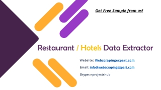 Restaurant /Hotels Data Extractor