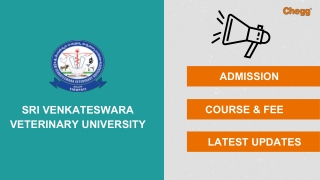 Sri Venkateswara Veterinary University - [SVVU], Tirupati