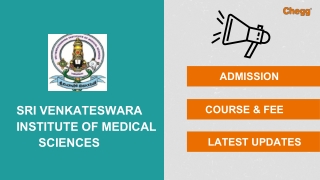 Sri Venkateswara Institute of Medical Sciences - [SVIMS], Tirupati