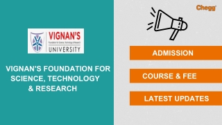 Vignan's Foundation for Science - [VFSTR], Vadlamudi