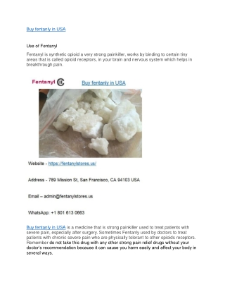 Buy fentanly in USA