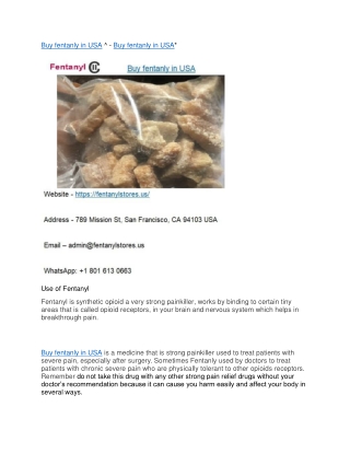 Buy fentanly in USA ^ - Buy fentanly in USA