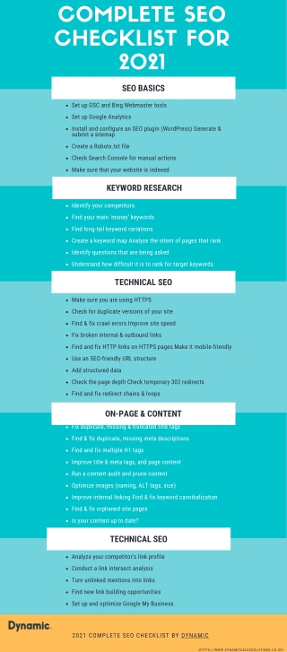 Complete SEO Checklist For 2021