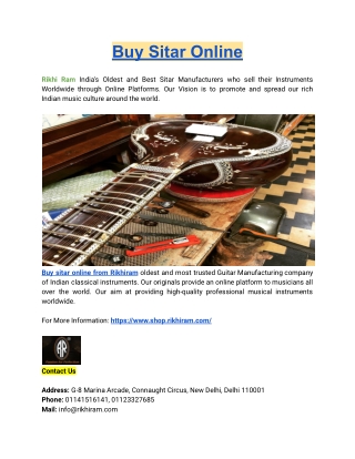 Buy Sitar Online