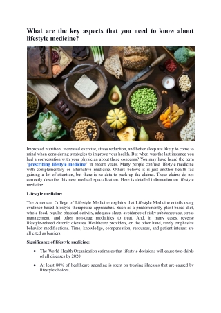 What are the key aspects that you need to know about lifestyle medicine_ -- Blog for Guest Post