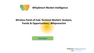 Wireless Point-of-Sale Terminal Market Global Forecast 2027 by industry trends &