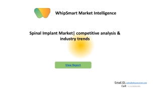 Spinal Implant Market  – Global Industry Trends and Forecast to 2027