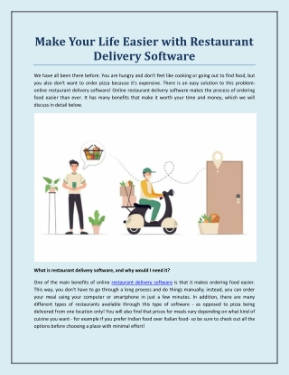 Make Your Life Easier with Restaurant Delivery Software