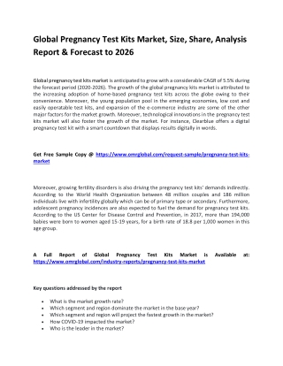Global Pregnancy Test Kits Market