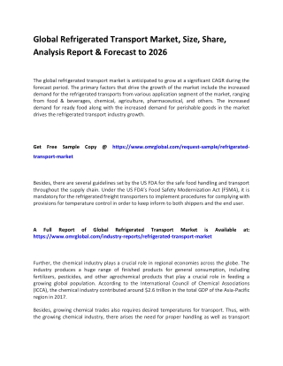 Global Refrigerated Transport Market