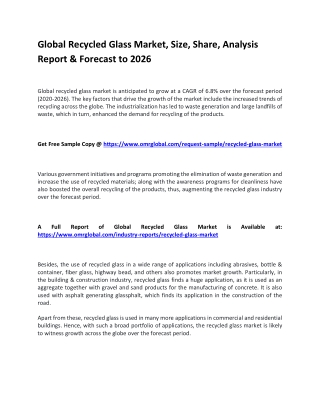Global Recycled Glass Market