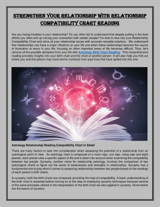 Strengthen Your Relationship with Relationship Compatibility Chart Reading