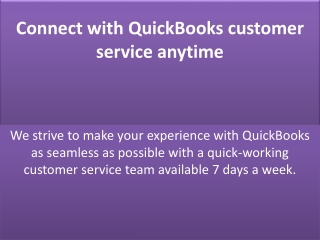 Connect with Quickbooks customer service anytime